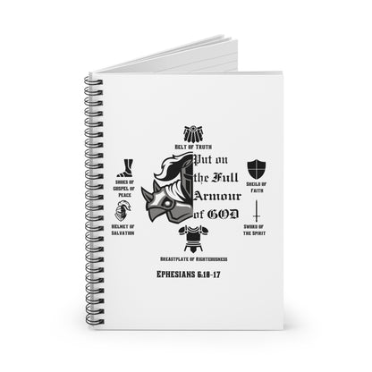 Armor of God Spiral Notebook — Ephesians 6:10-17 Christian Journal