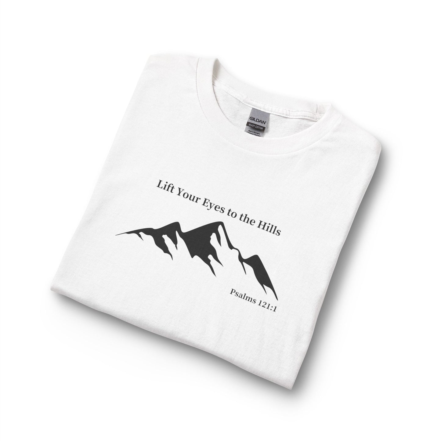 Long Sleeve Shirt — "Lift Your Eyes to the Hills" Mountain Psalm Design