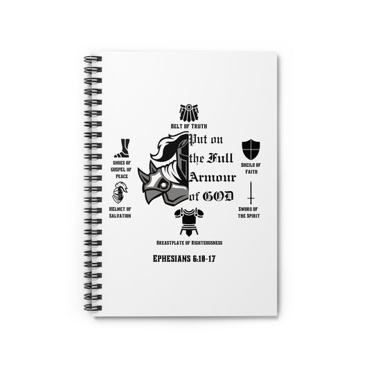 Armor of God Spiral Notebook — Ephesians 6:10-17 Christian Journal