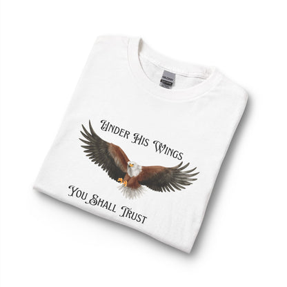 Psalm 91:4 Eagle Wings Long Sleeve Tee — "Under His Wings You Shall Trust"