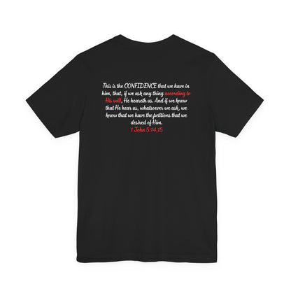 Need Answers? Q&A Christian Tee — 1 John 5:14 Inspirational Faith T-Shirt