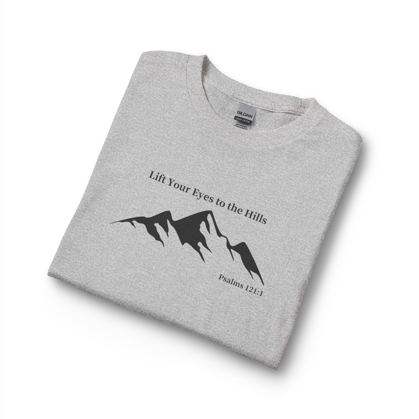Long Sleeve Shirt — "Lift Your Eyes to the Hills" Mountain Psalm Design
