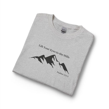 Long Sleeve Shirt — "Lift Your Eyes to the Hills" Mountain Psalm Design
