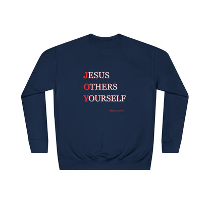 Jesus, Others, Yourself Crewneck Sweatshirt – JOY Christian Faith Pullover