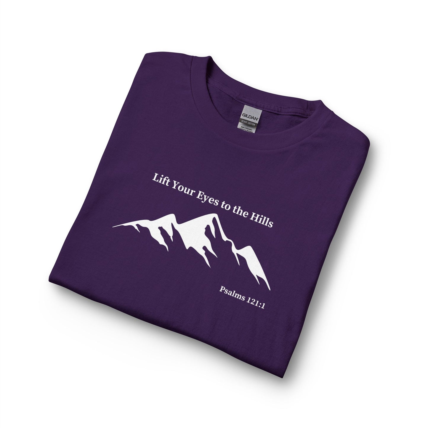 Long Sleeve Shirt — "Lift Your Eyes to the Hills" Mountain Psalm Design
