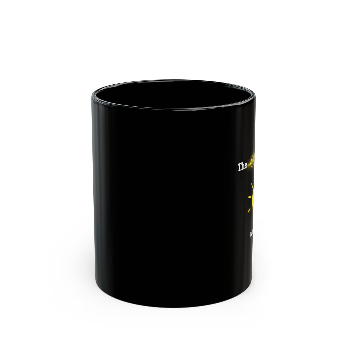 Black Ceramic Mug - "The Lord is my light" Psalm 27:1 Inspirational Faith Coffee Cup (11oz, 15oz)