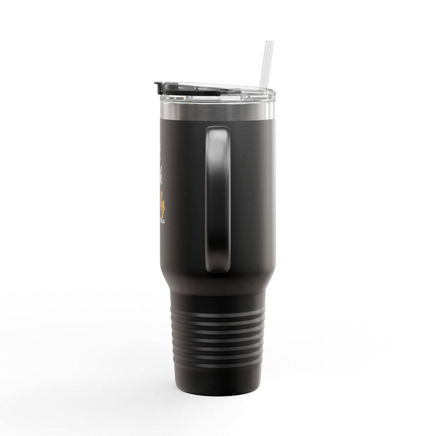 Insulated Travel Mug — "Eat, Drink, Be Holy" 40oz Stainless Steel Tumbler