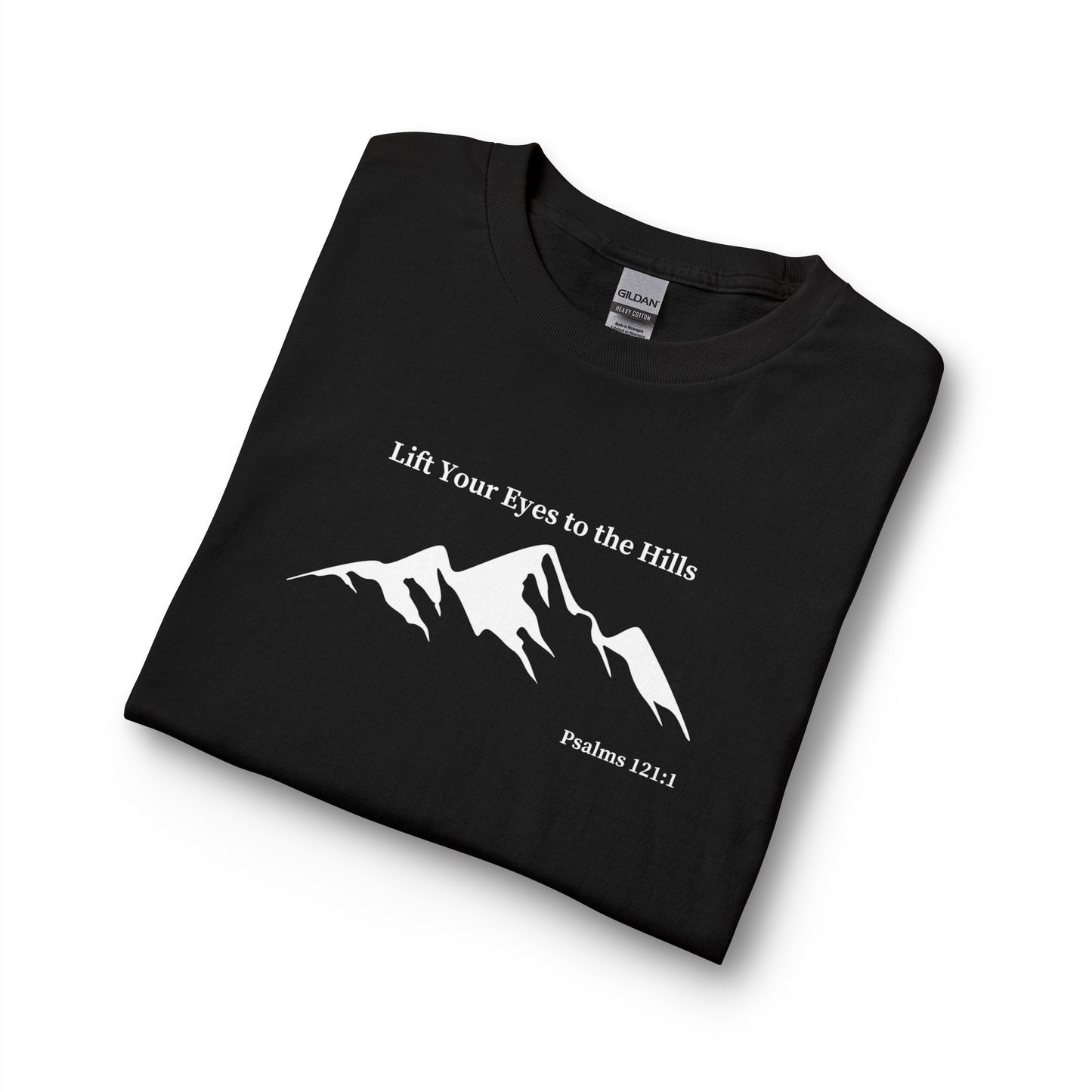 Long Sleeve Shirt — "Lift Your Eyes to the Hills" Mountain Psalm Design