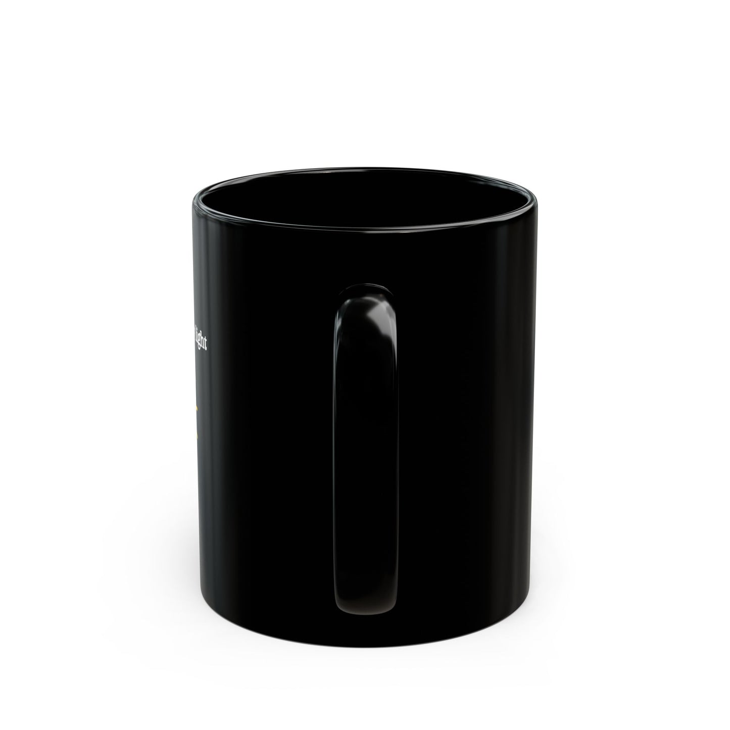 Black Ceramic Mug - "The Lord is my light" Psalm 27:1 Inspirational Faith Coffee Cup (11oz, 15oz)