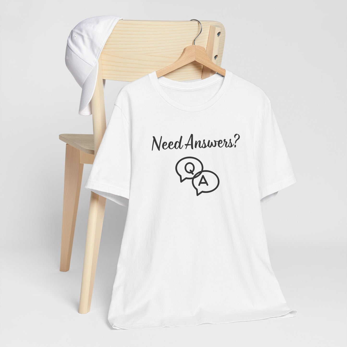 Need Answers? Q&A Christian Tee — 1 John 5:14 Inspirational Faith T-Shirt