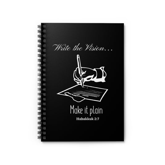 Write the Vision Spiral Notebook — "Write the Vision... Make it plain" Christian Journal (Habakkuk 2:7)