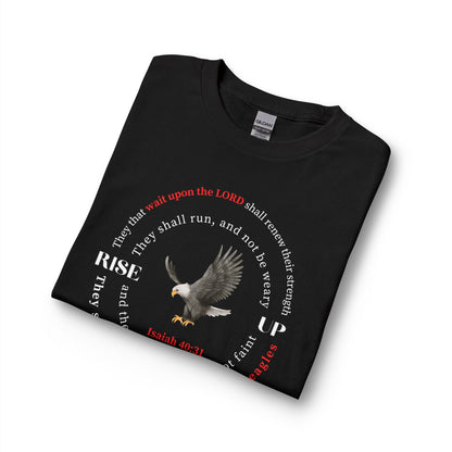Rise Up Eagle Long Sleeve Shirt — Isaiah 40:31 Inspirational Christian Tee