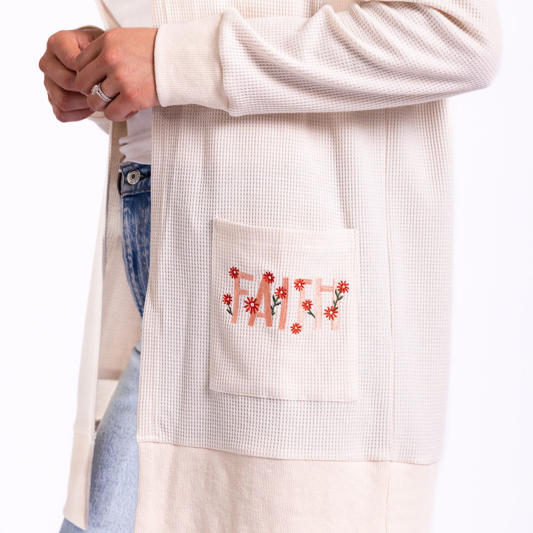Faith Waffle Knit Cardigan