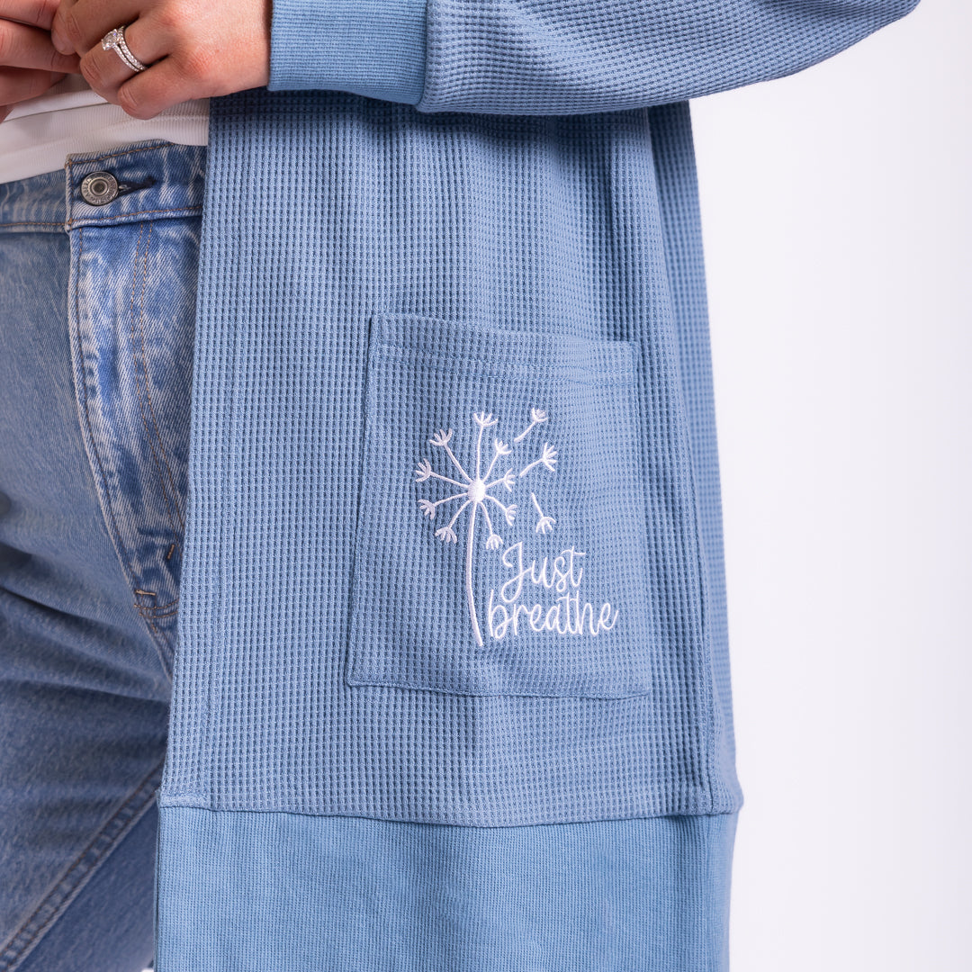 Just Breathe Waffle Knit Cardigan
