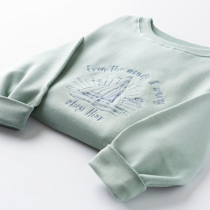 Embroidered Winds and Waves Sweatshirt