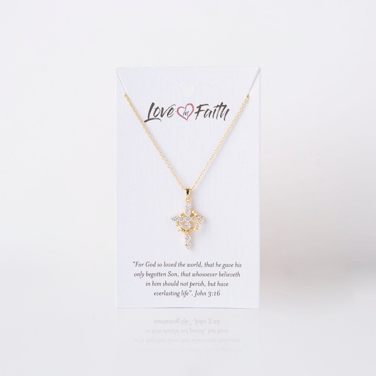 Christmas CLOSEOUT Deal Cross and Crown Necklace