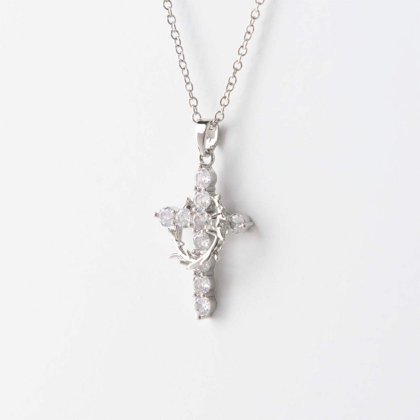 Christmas CLOSEOUT Deal Cross and Crown Necklace