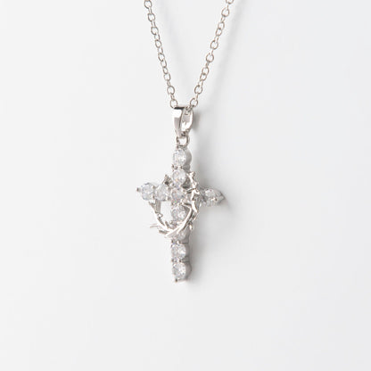 Christmas CLOSEOUT Deal Cross and Crown Necklace