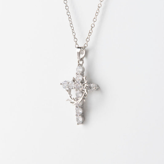 Cross and Crown Necklace