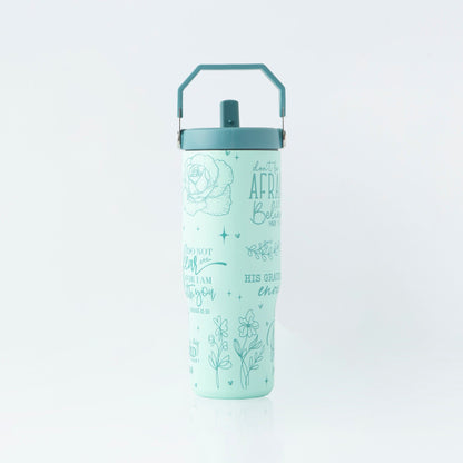 God is Within Her Stainless Steel 30oz Flip Top Tumbler