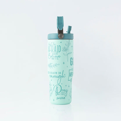 God is Within Her Stainless Steel 30oz Flip Top Tumbler