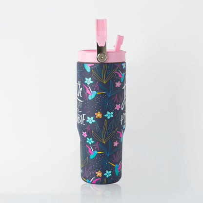 Faith Hummingbird Stainless Steel 30oz Flip Top Tumbler