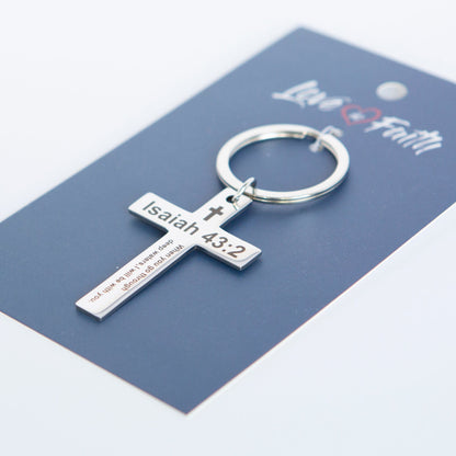 Isaiah 43:2 Men's Keychain