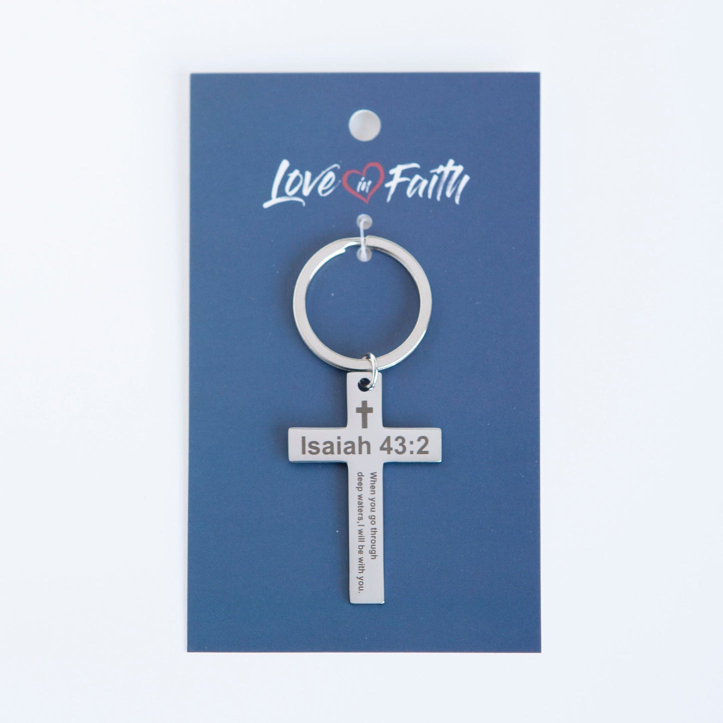 Isaiah 43:2 Men's Keychain