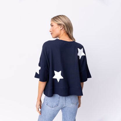 God Shed His Grace Waffle Knit Boxy Tee