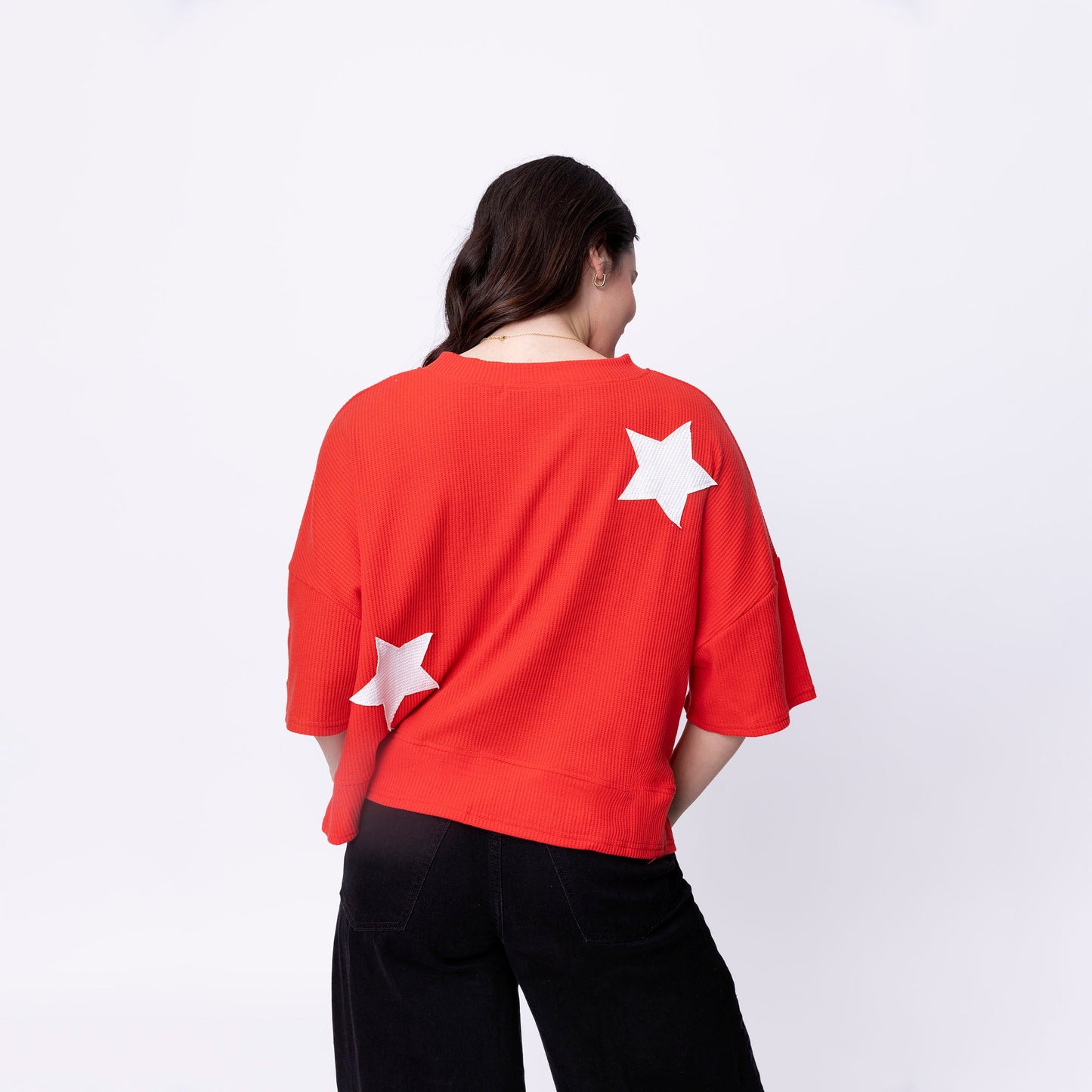 God Shed His Grace Waffle Knit Boxy Tee