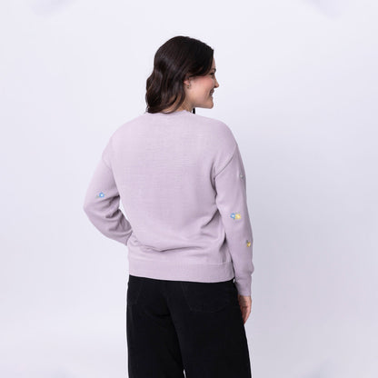 Grow in Grace Floral Embroidered Crewneck Sweater