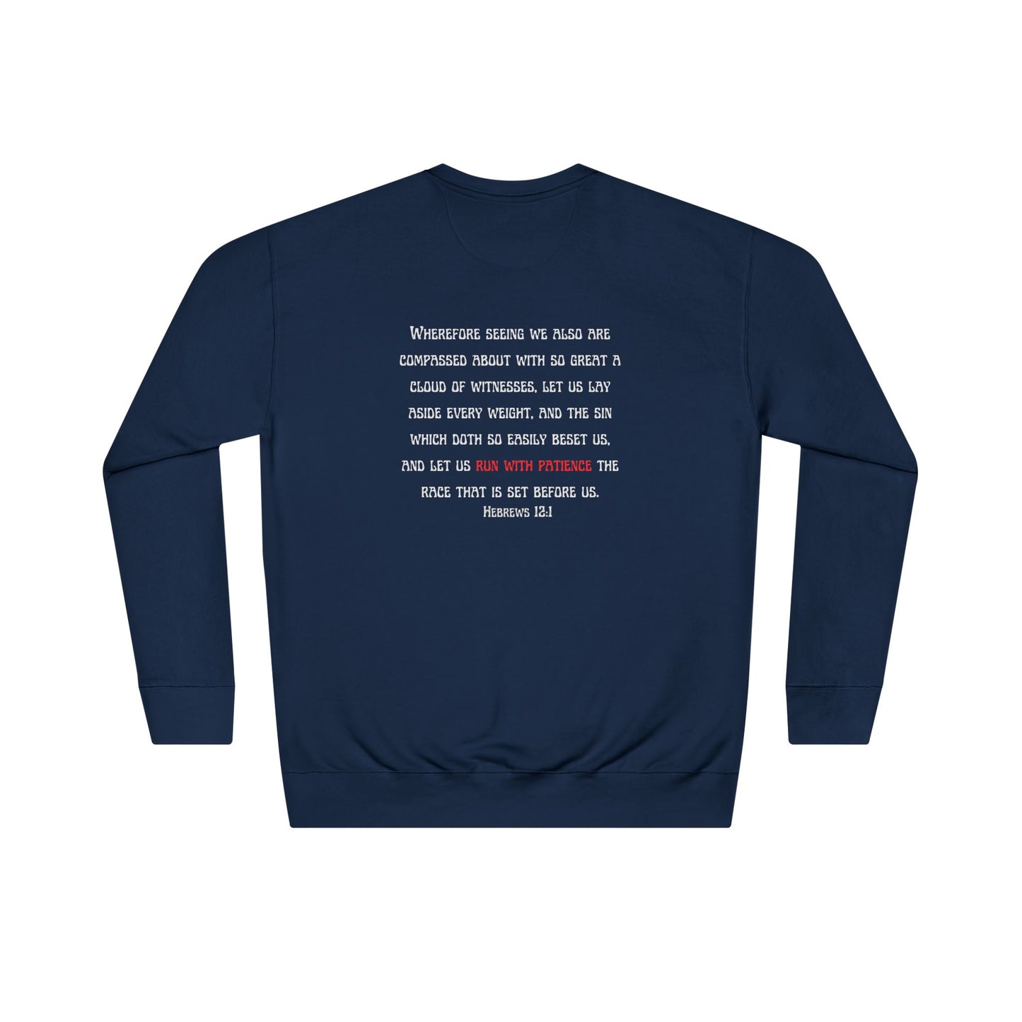 Keep Runnin' Sweatshirt — Inspirational Running Crewneck with Motivational Back Quote