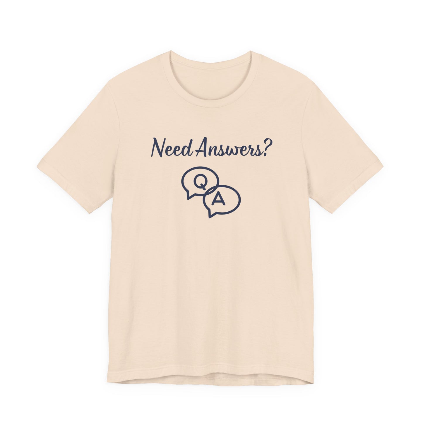 Need Answers? Q&A Christian Tee — 1 John 5:14 Inspirational Faith T-Shirt