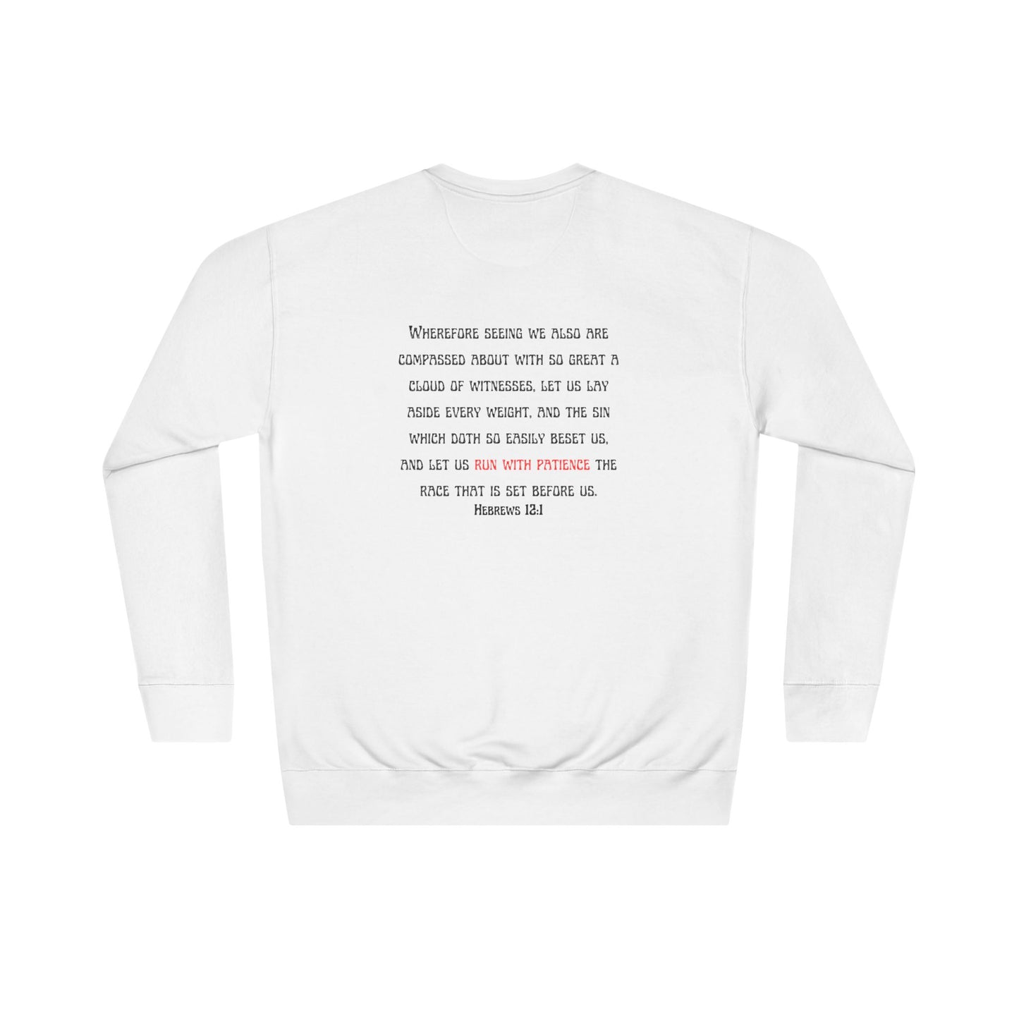 Keep Runnin' Sweatshirt — Inspirational Running Crewneck with Motivational Back Quote