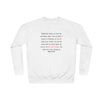 Keep Runnin' Sweatshirt — Inspirational Running Crewneck with Motivational Back Quote