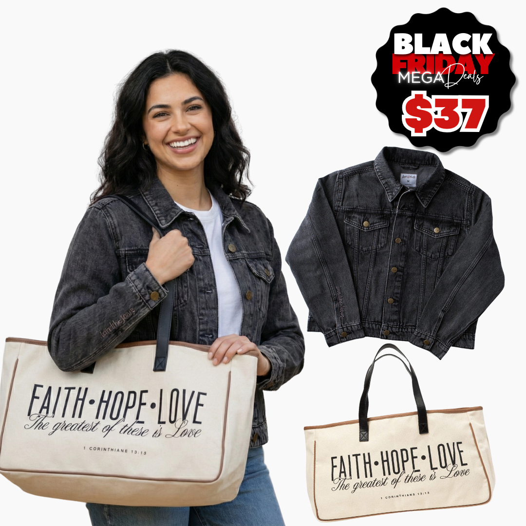 Denim Jacket & Canvas Tote Bundle