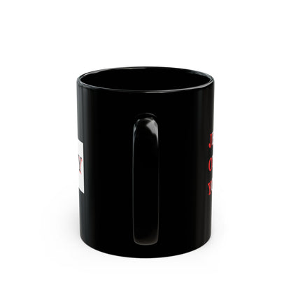 JOY Black Ceramic Mug — Motivational Coffee Cup (11oz & 15oz)