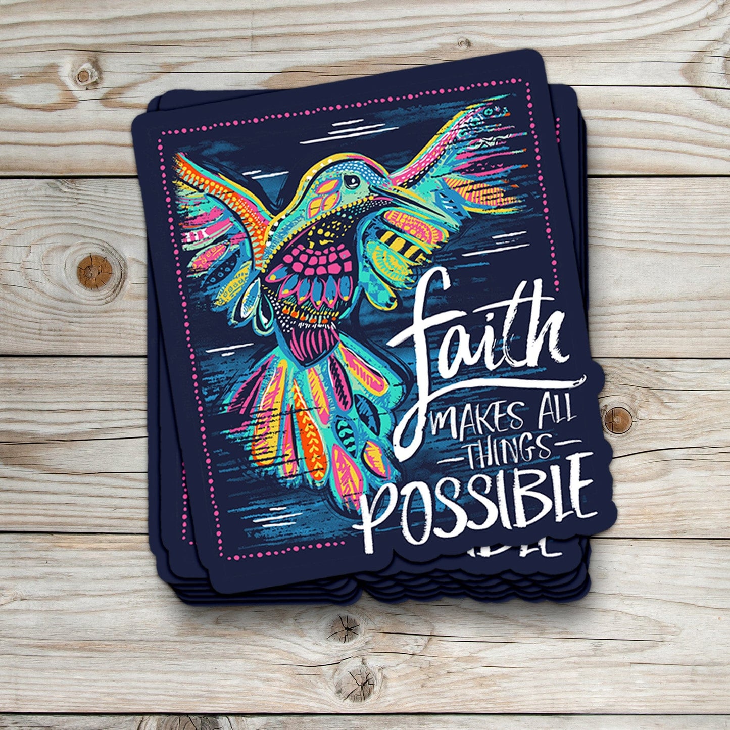 Faith Hummingbird Sticker