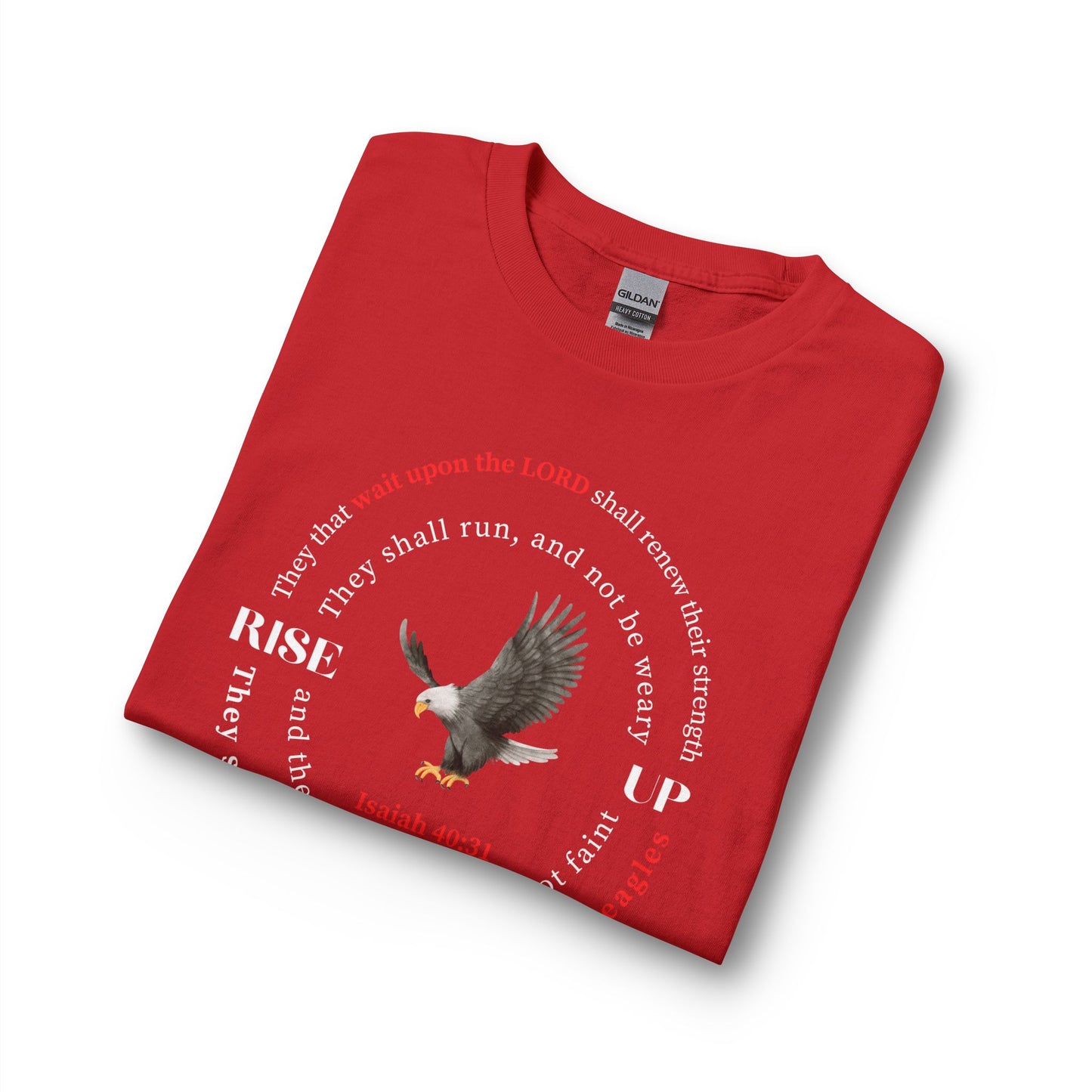 Rise Up Eagle Long Sleeve Shirt — Isaiah 40:31 Inspirational Christian Tee
