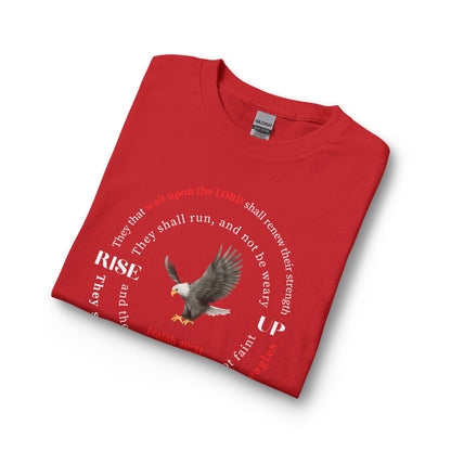 Rise Up Eagle Long Sleeve Shirt — Isaiah 40:31 Inspirational Christian Tee