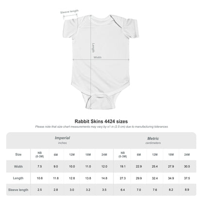 Baby Bodysuit — “We Love Because He Loved First” Heart Christian Infant Onesie