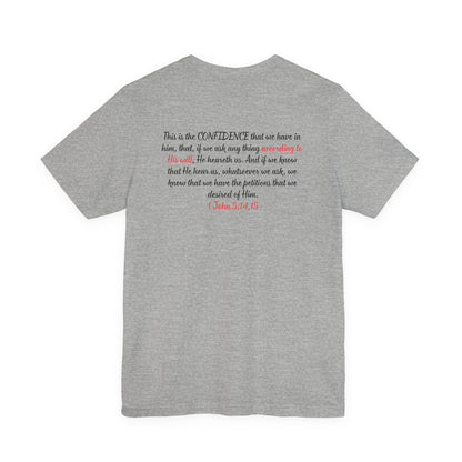 Need Answers? Q&A Christian Tee — 1 John 5:14 Inspirational Faith T-Shirt