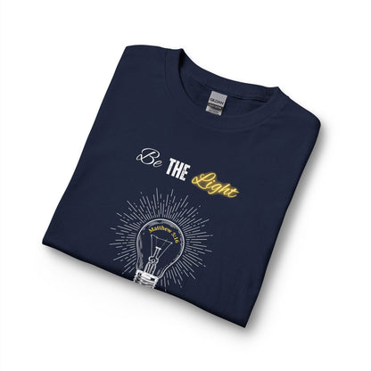 Be The Light Long Sleeve Tee – Inspirational Lightbulb Graphic