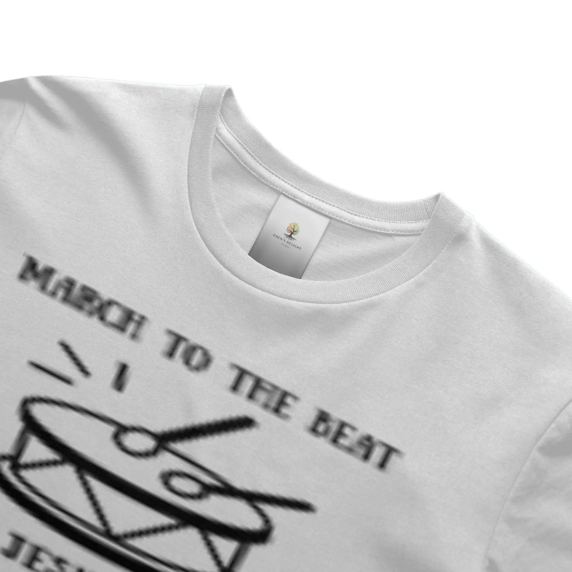 unisex t shirt drum white