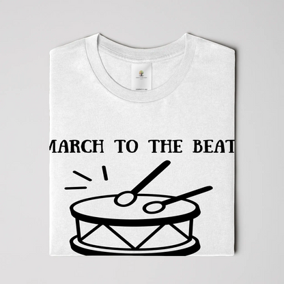 unisex t shirt drum white