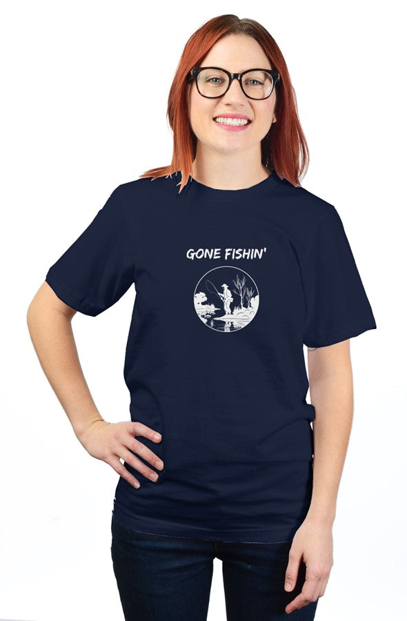 unisex t shirt GONE FISHING