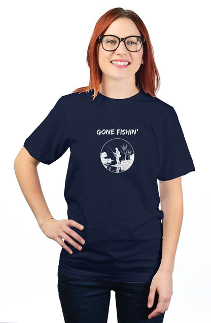 unisex t shirt GONE FISHING