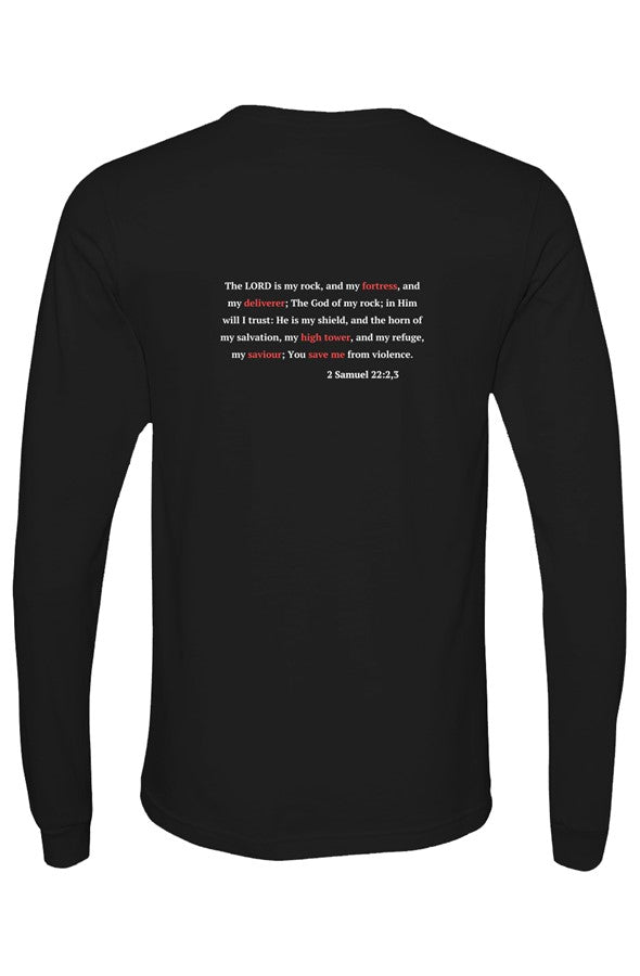 Bella Canvas Long Sleeve T Shirt Lord my fortress