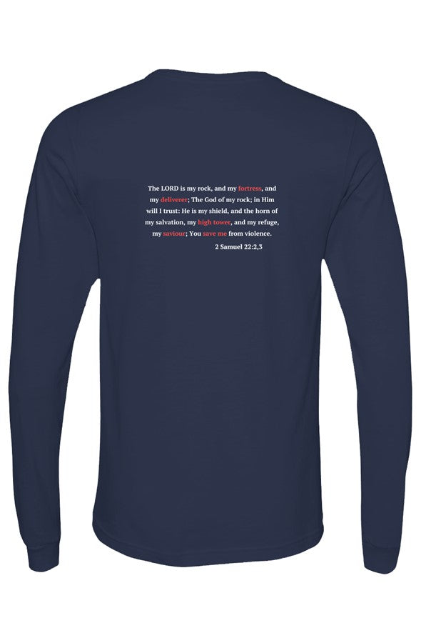 Bella Canvas Long Sleeve T Shirt Lord my fortress