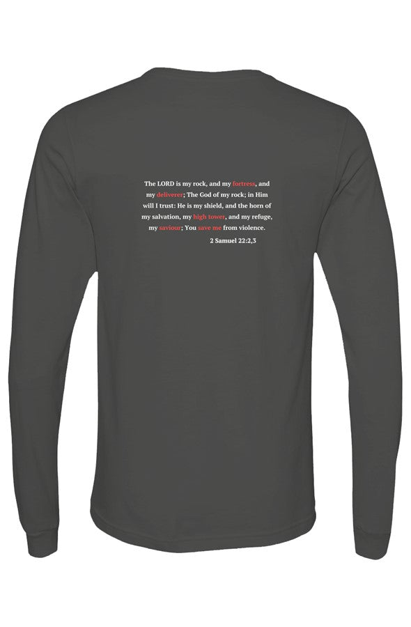 Bella Canvas Long Sleeve T Shirt Lord my fortress